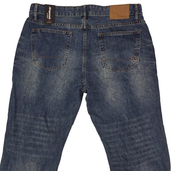 Aeropostale Classic Slim Boot Cut Jeans Men’s 38x30 Dark Wash Bootcut Denim NEW - Picture 3 of 7